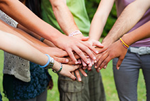 Group holding hands